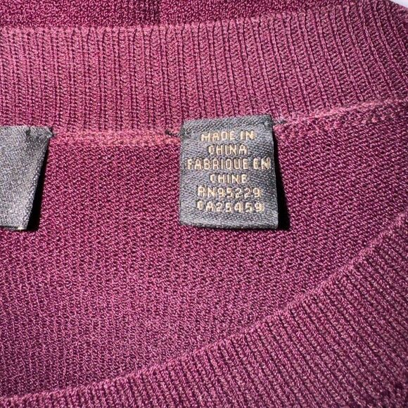 Ted Baker London Purple Ruffle Detail Long Sleeve Sweater Size 1 Viscose & Polya - Picture 5 of 7